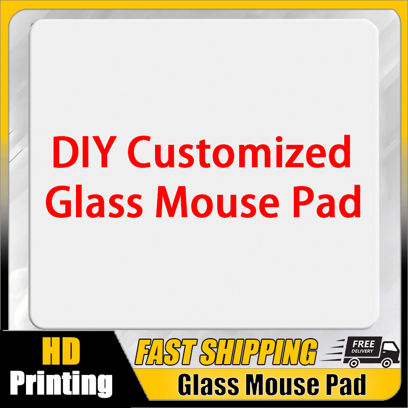 Tech Desktop Accessories - Alas Mouse Kaca Kustom Desain DIY