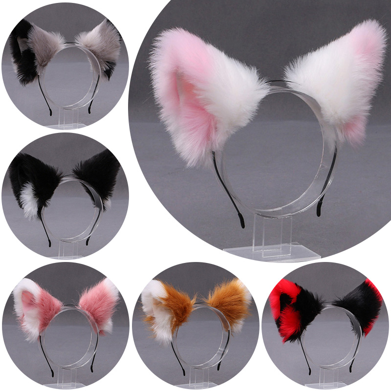 Tech Hair Accessories - Ikat Kepala Bulu Lembut Bentuk Telinga