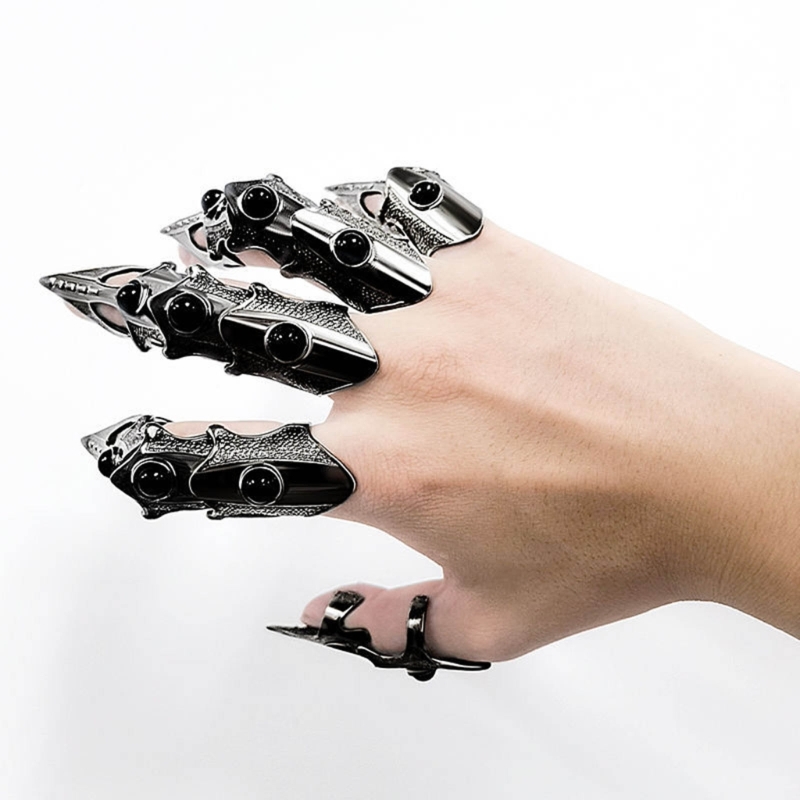 Trending Tech Accessories - Cincin Jari Penuh Kerangka Unik Cakar