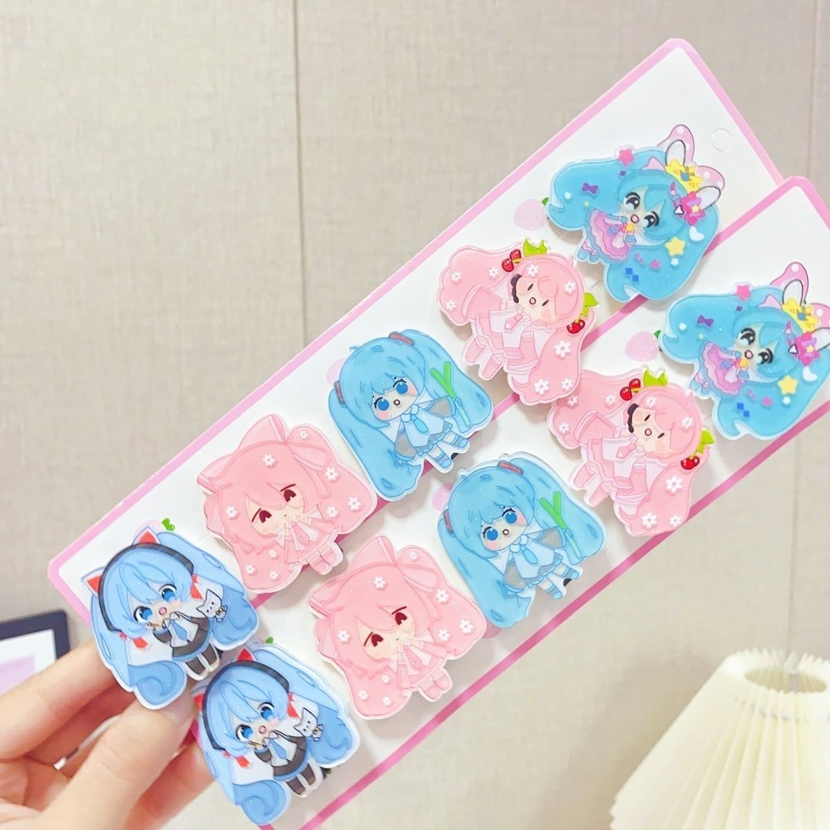 Tech Hair Accessories - Jepit rambut kartun Hatsune Miku, jepit