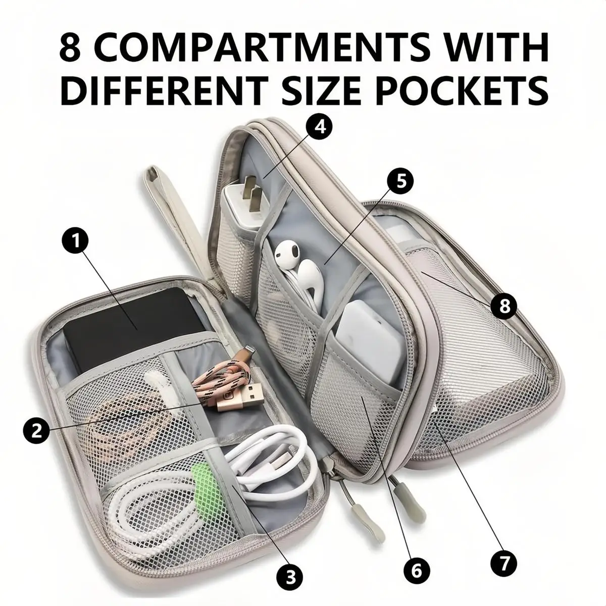 Tas Organizer Kabel Perjalanan - Tech Accessories Hard Case ulasan dan harga