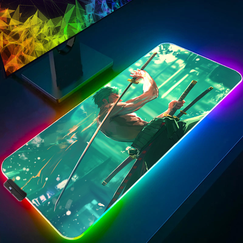 ONE PIECE Zoro Mouse Pad RGB A - Tech Accessories For Desk ulasan dan harga