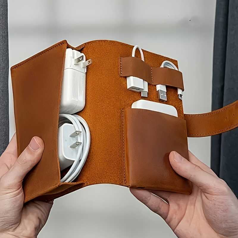 1pc Kantong Organizer Kulit un - Tech Accessories Travel Organizer Pouch ulasan dan harga