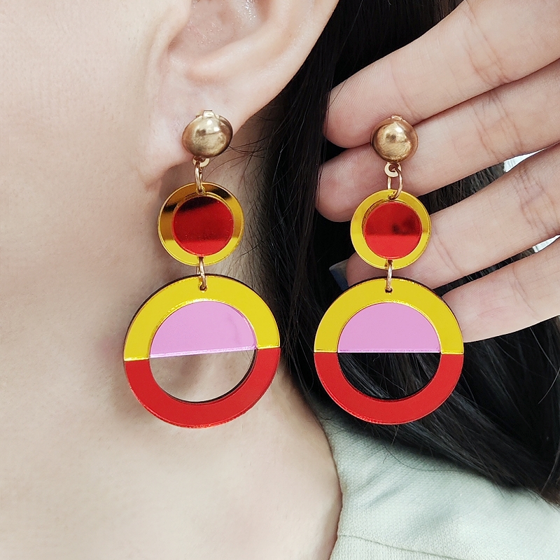KUGUYS Anting Akrilik Cermin F - Trending Tech Accessories ulasan dan harga