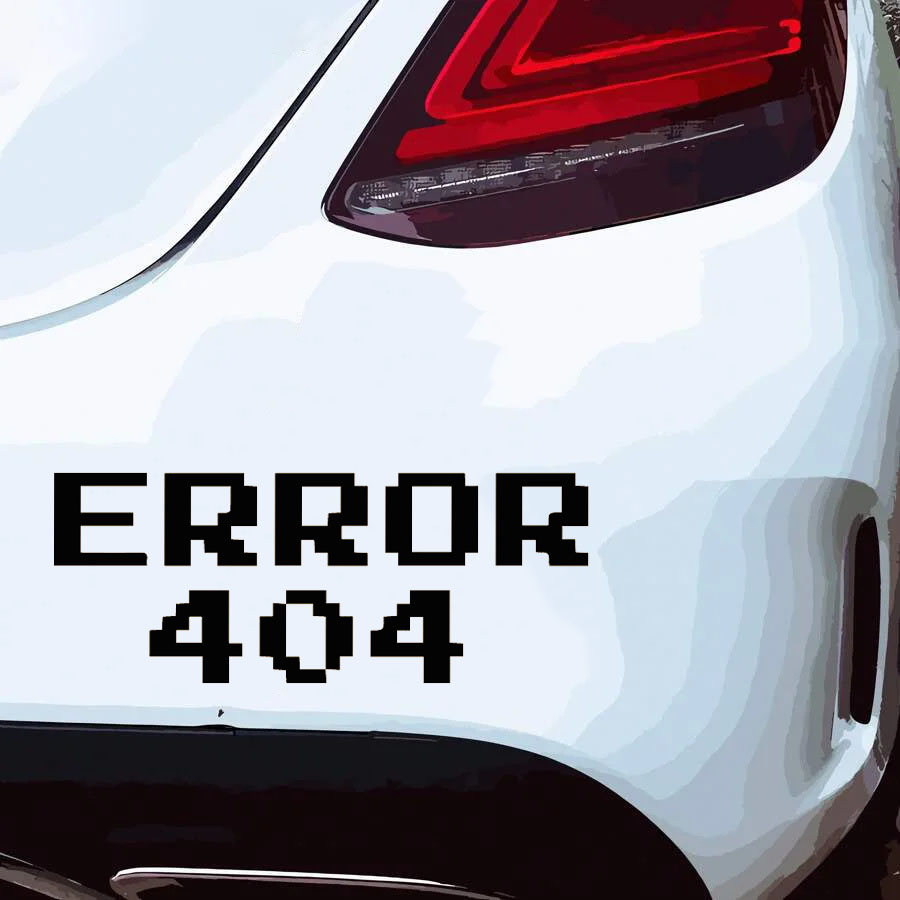 Stiker Mobil Font Pixel Error  - Trending Tech Accessories ulasan dan harga