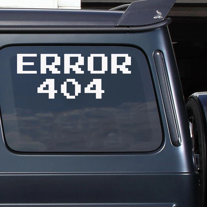 Stiker Mobil Font Pixel Error  - Trending Tech Accessories ulasan dan harga