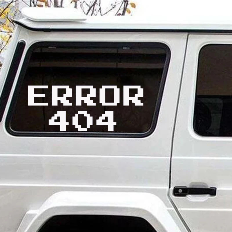 Stiker Mobil Font Pixel Error  - Trending Tech Accessories ulasan dan harga