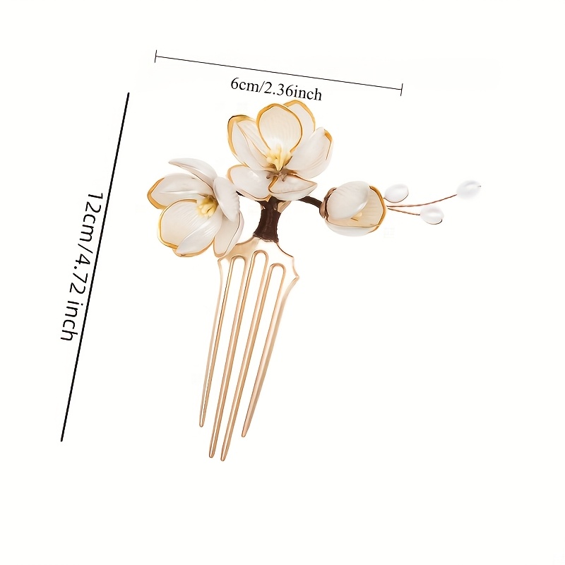Sisir Rambut Bunga Magnolia Ga - Tech Hair Accessories ulasan dan harga
